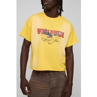 Oversize T-Shirt mit Adler-Print - Gelb - XL, Gelb Oversize T-Shirt mit Adler-Print - Gelb - XL, Gelb von boohooman