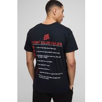 Oversize T-Shirt mit Fight Club Print - Schwarz - XS, Schwarz Oversize T-Shirt mit Fight Club Print - Schwarz - XS, Schwarz von boohooman