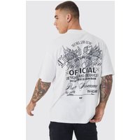 Oversize T-Shirt mit Limited Edition Print - Weiß - XS, Weiß Oversize T-Shirt mit Limited Edition Print - Weiß - XS, Weiß von boohooman
