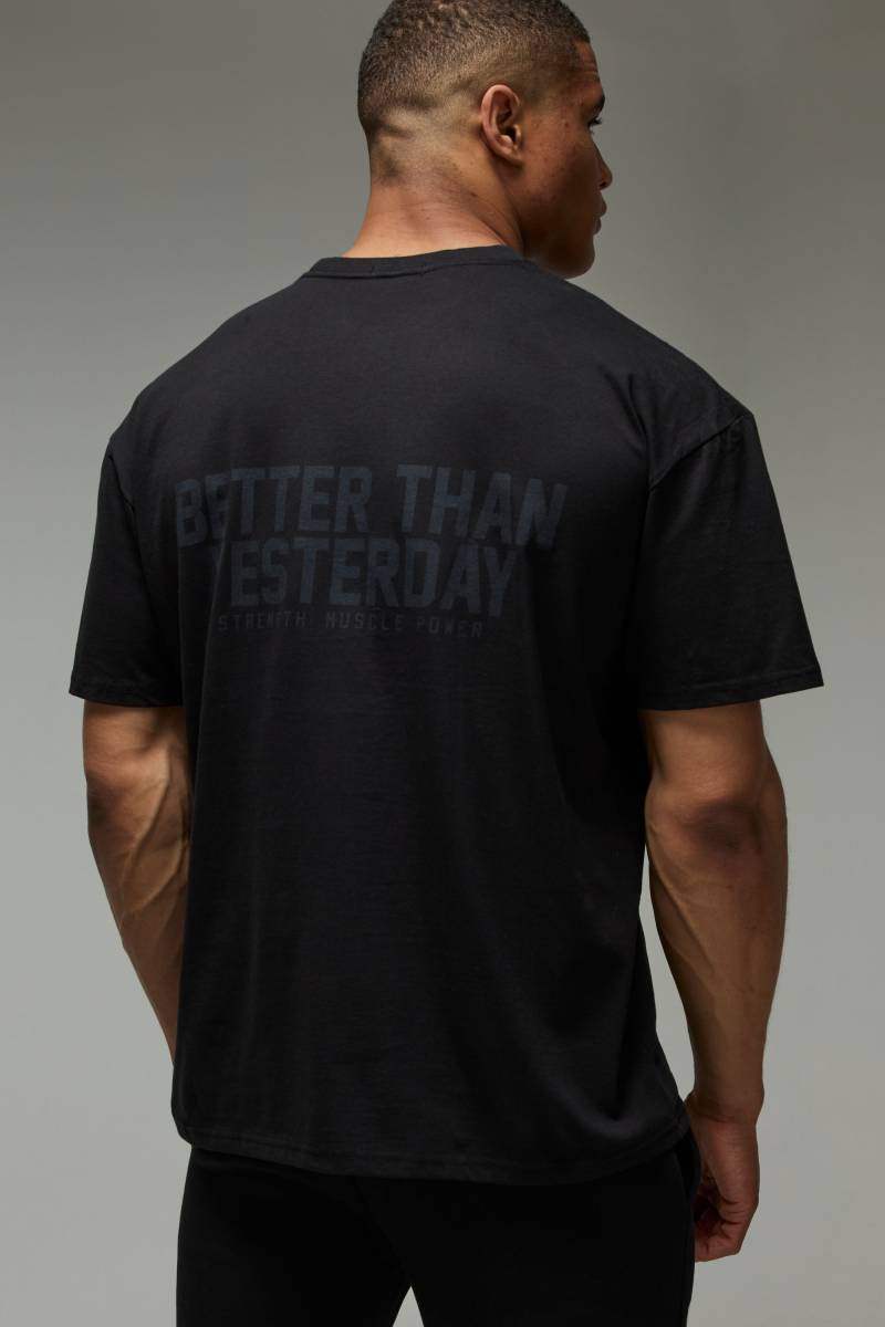 Oversize T-Shirt mit MAN Active Detail - Schwarz - XS, Schwarz Oversize T-Shirt mit MAN Active Detail - Schwarz - XS, Schwarz von boohooman