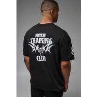 Oversize T-Shirt mit Man Active Training Club Print - Schwarz - XS, Schwarz Oversize T-Shirt mit Man Active Training Club Print - Schwarz - XS, Schwarz von boohooman