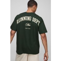 Oversize T-Shirt mit Man Script - Grün - XS, Grün von boohooman