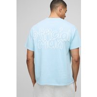 Oversize T-Shirt mit Official Man Print von boohooman