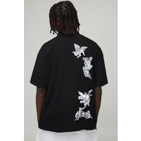 Oversize T-Shirt mit Renaisscance Print - Schwarz - XS, Schwarz Oversize T-Shirt mit Renaisscance Print - Schwarz - XS, Schwarz von boohooman