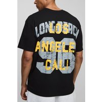 Oversize T-Shirt mit USA 96 Print - Schwarz - XS, Schwarz von boohooman