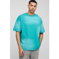 Oversize T-Shirt mit Vintage-Waschung - Petrol - XS, Petrol Oversize T-Shirt mit Vintage-Waschung - Petrol - XS, Petrol von boohooman
