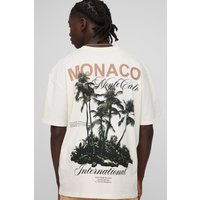 Oversize T-Shirt mit Worldwide Monaco Print - Ecru - XS, Ecru Oversize T-Shirt mit Worldwide Monaco Print - Ecru - XS, Ecru von boohooman