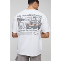 Oversize T-Shirt mit Zebraprint - Weiß - XS, Weiß Oversize T-Shirt mit Zebraprint - Weiß - XS, Weiß von boohooman
