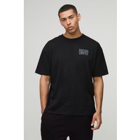 Oversize T-Shirt mit floralem Limited Print - Schwarz - XS, Schwarz Oversize T-Shirt mit floralem Limited Print - Schwarz - XS, Schwarz von boohooman