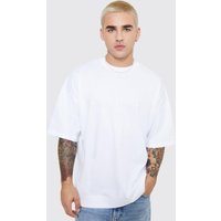 Oversize T-Shirt mit geripptem Saum - Weiß - XS, Weiß Oversize T-Shirt mit geripptem Saum - Weiß - XS, Weiß von boohooman