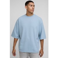 Oversize T-Shirt mit halben Ärmeln - powder blue - XS, powder blue von boohooman