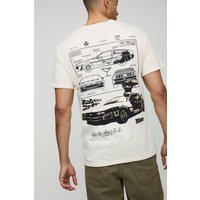 Oversize T-Shirt mit lizenziertem Back To The Future Print - Ecru - L, Ecru Oversize T-Shirt mit lizenziertem Back To The Future Print - Ecru - L, Ecru von boohooman