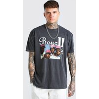 Oversize T-Shirt mit lizenziertem Boys 2 Men Print - anthrazit - S, anthrazit Oversize T-Shirt mit lizenziertem Boys 2 Men Print - anthrazit - S, anthrazit von boohooman