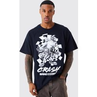 Oversize T-Shirt mit lizenziertem Crush Bandicoot Print - Schwarz - XS, Schwarz Oversize T-Shirt mit lizenziertem Crush Bandicoot Print - Schwarz - XS, Schwarz von boohooman