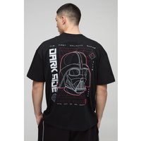 Oversize T-Shirt mit lizenziertem Disney Star Wars Print - Schwarz - XS, Schwarz Oversize T-Shirt mit lizenziertem Disney Star Wars Print - Schwarz - XS, Schwarz von boohooman