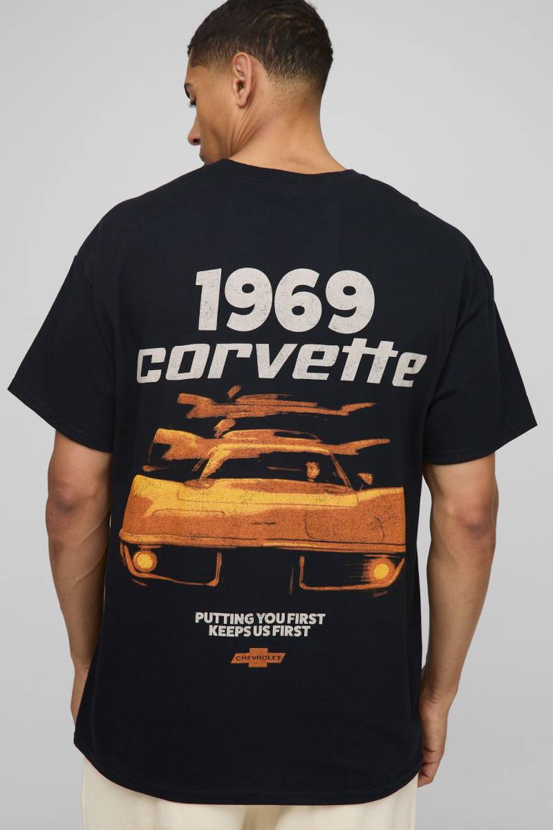 Oversize T-Shirt mit lizenziertem Korsett-Print - Schwarz - S, Schwarz Oversize T-Shirt mit lizenziertem Korsett-Print - Schwarz - S, Schwarz von boohooman