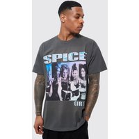 Oversize T-Shirt mit lizenziertem Spice Girls Print - Grau - M, Grau von boohooman