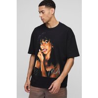 Oversize T-Shirt mit lizenziertem Tyla-Print - Schwarz - XS, Schwarz Oversize T-Shirt mit lizenziertem Tyla-Print - Schwarz - XS, Schwarz von boohooman