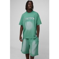 Oversize T-Shirt und Jorts - Grün - XL, Grün Oversize T-Shirt und Jorts - Grün - XL, Grün von boohooman