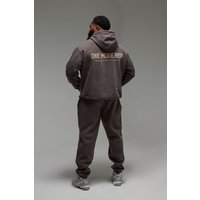 Oversize Trainingsanzug mit Man Active One More Rep Print - Braun - XS, Braun Oversize Trainingsanzug mit Man Active One More Rep Print - Braun - XS, Braun von boohooman