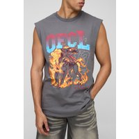 Oversize vesttop mit Official Print von boohooman