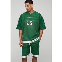 Oversize Sport T-Shirt-Set mit Applikation - Grün - XS, Grün Oversize Sport T-Shirt-Set mit Applikation - Grün - XS, Grün von boohooman