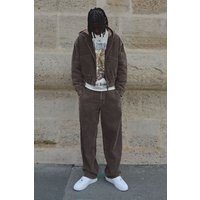 Kastige Oversize Cord-Jacke mit Acid-Waschung - Braun - M, Braun von boohooman