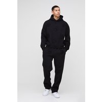 Kastiger Oversize Trainingsanzug mit Herzen - Schwarz - XS, Schwarz von boohooman