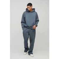 Kastiger Oversize Scuba-Hoodie - Grau - XS, Grau Kastiger Oversize Scuba-Hoodie - Grau - XS, Grau von boohooman