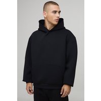 Kastiger Oversize Scuba-Hoodie - Schwarz - XS, Schwarz Kastiger Oversize Scuba-Hoodie - Schwarz - XS, Schwarz von boohooman