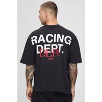Kastiges Oversize T-Shirt - Schwarz - XL, Schwarz von boohooman