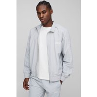 Kastige Oversize Jacke in Knitteroptik mit Trichterkragen - Grau - XS, Grau Kastige Oversize Jacke in Knitteroptik mit Trichterkragen - Grau - XS, Grau von boohooman