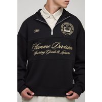 Kastiges Oversize Homme Sweatshirt mit Trichterkragen - Schwarz - XL, Schwarz von boohooman