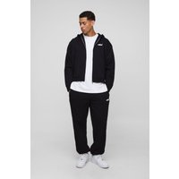 Kastiger Oversize Man Trainingsanzug mit Reißverschluss - Schwarz - XS, Schwarz Kastiger Oversize Man Trainingsanzug mit Reißverschluss - Schwarz - XS, Schwarz von boohooman