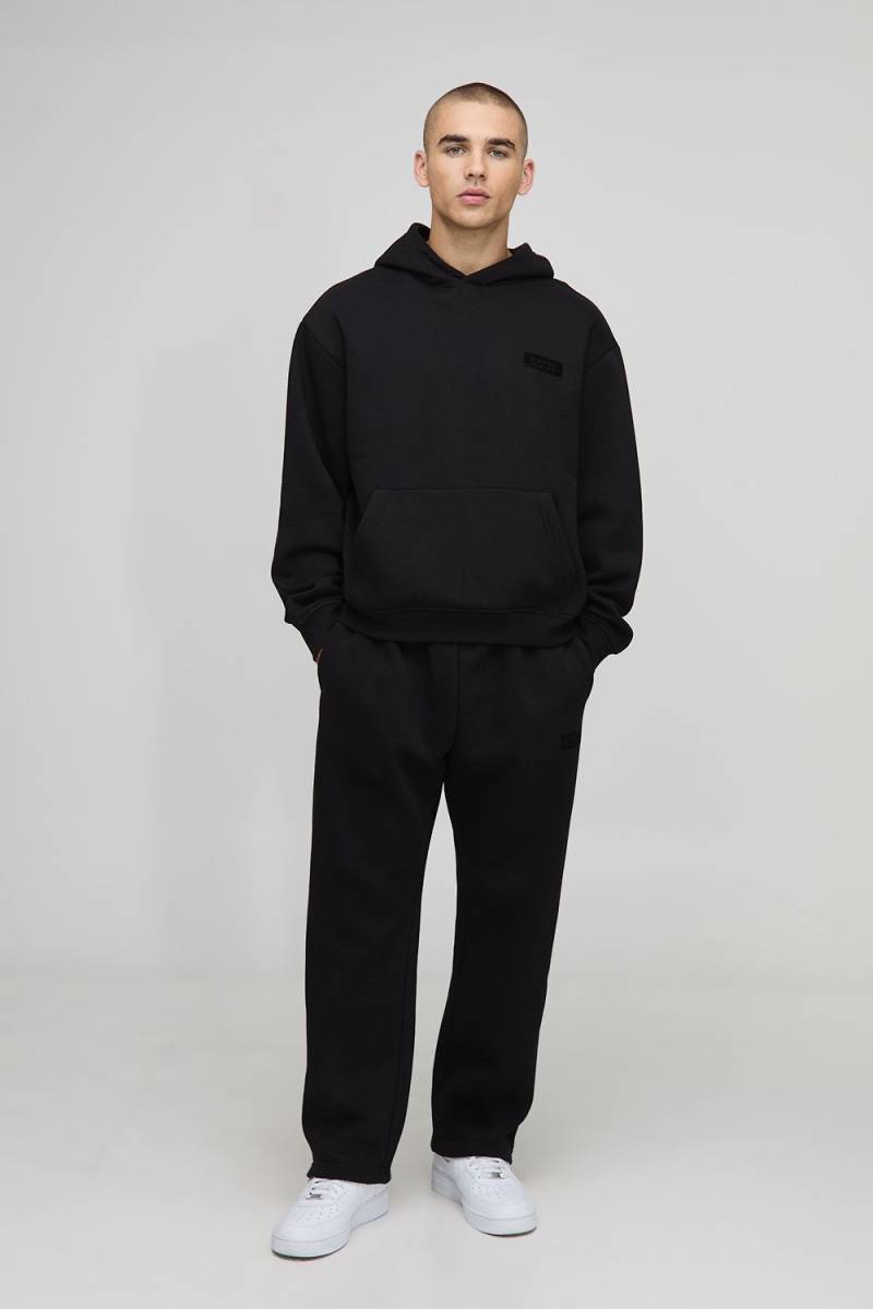 Kastiger Oversize Man Trainingsanzug mit Kapuze - Schwarz - XS, Schwarz Kastiger Oversize Man Trainingsanzug mit Kapuze - Schwarz - XS, Schwarz von boohooman