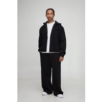 Oversized Boxy Man Hooded Zip Through Wide Leg Tracksuit von boohooman