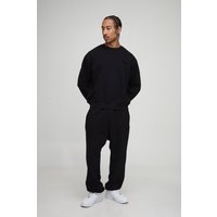 Oversized Boxy Man Sweatshirt Drop Crotch Tracksuit - Schwarz - M, Schwarz von boohooman