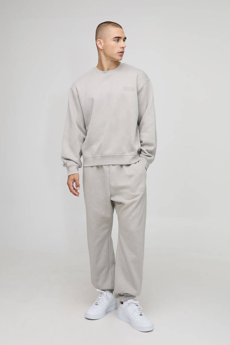 Oversized Boxy Man Sweatshirt Drop Crotch Tracksuit von boohooman