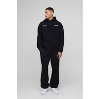 Kastiger Oversize Man Trainingsanzug mit Kapuze - Schwarz - XS, Schwarz Kastiger Oversize Man Trainingsanzug mit Kapuze - Schwarz - XS, Schwarz von boohooman