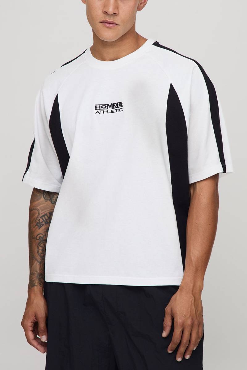Kastiges Oversize Man T-Shirt - Weiß - S, Weiß von boohooman