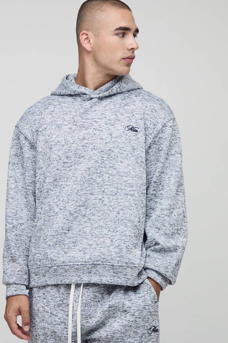 Kastiger Oversize Official Hoodie - Grau - M, Grau von boohooman