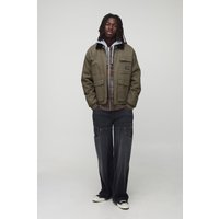 Kastige Oversize Cargo-Jeansjacke - Grün - XL, Grün Kastige Oversize Cargo-Jeansjacke - Grün - XL, Grün von boohooman