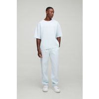 Kastiges Oversize T-Shirt und Jogginghose - Blau - L, Blau von boohooman