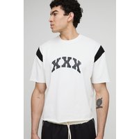 Kastiges Oversize Xxx Pride T-Shirt - Ecru - XS, Ecru von boohooman