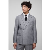 Zweireihiger Oversize Anzug-Blazer - Grau - XS, Grau von boohooman