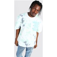 Oversized Extended Neck Tie Dye T-shirt von boohooman
