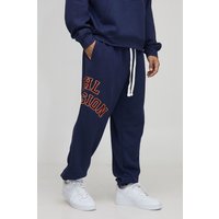 Oversize Jogginghose mit Applikation - Blau - XS, Blau von boohooman