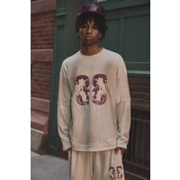 Oversize T-Shirt mit Print - Ecru - XS, Ecru von boohooman