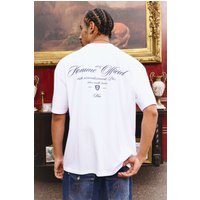 Oversize T-Shirt mit Homme-Print - Weiß - XS, Weiß Oversize T-Shirt mit Homme-Print - Weiß - XS, Weiß von boohooman
