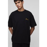 Oversize T-Shirt mit L'Homme Print - Schwarz - XS, Schwarz Oversize T-Shirt mit L'Homme Print - Schwarz - XS, Schwarz von boohooman